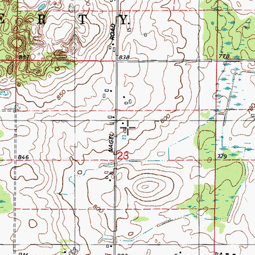 Topographic Map of Shade Spruce Farms, WI