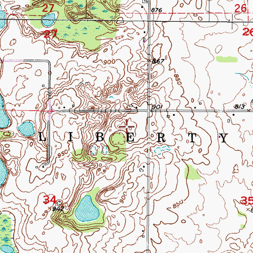 Topographic Map of Sunny Side Dairy Farm, WI