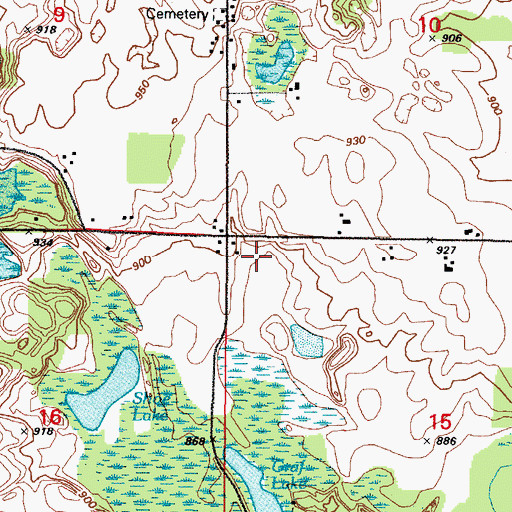 Topographic Map of Psalm 23 Farm, WI