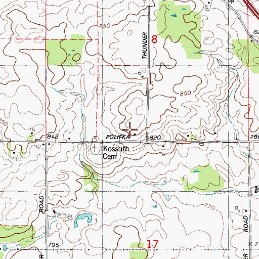 Topographic Map of Alimar Farms, WI