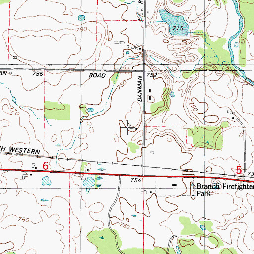Topographic Map of Kieselhorst Farms, WI