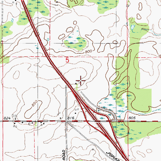 Topographic Map of Edgewood Game Farm, WI