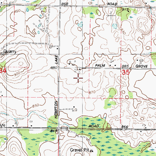 Topographic Map of Ebert Dairy Farm, WI