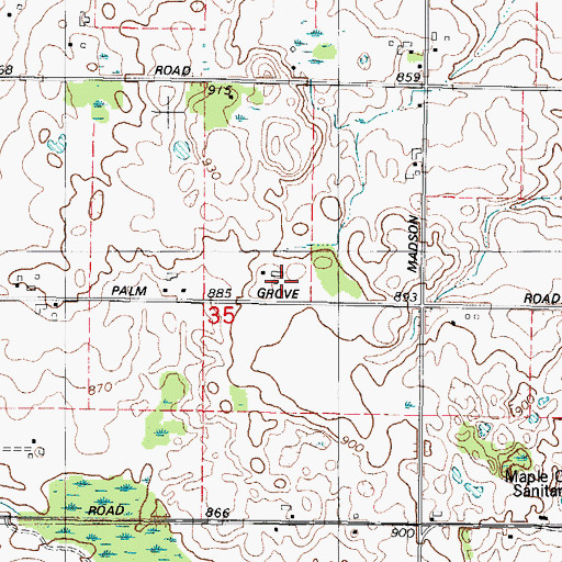 Topographic Map of Wolfgang Dairy, WI