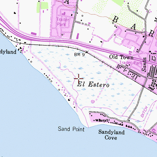 Topographic Map of El Estero, CA