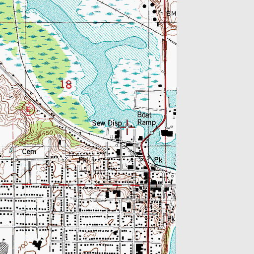 Topographic Map of Kewaunee Wastewater Treatment Plant, WI
