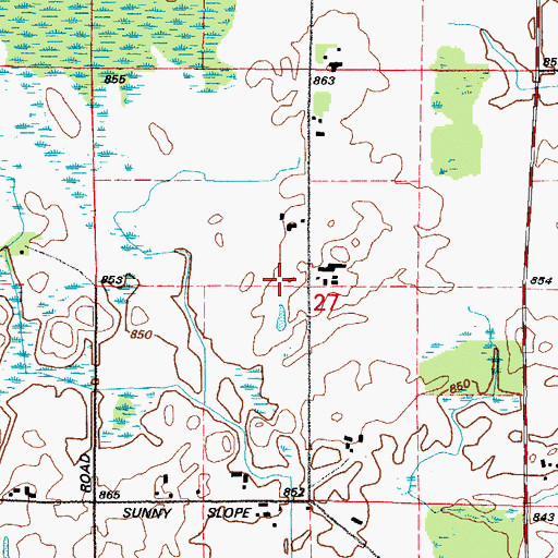 Topographic Map of Ziemer Dairy Farm, WI