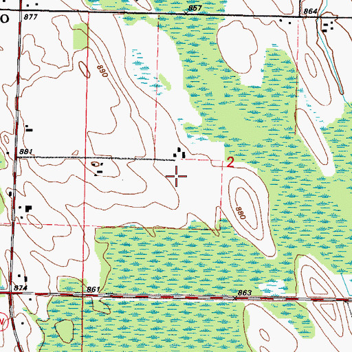 Topographic Map of Loppnow Dairy Farm, WI