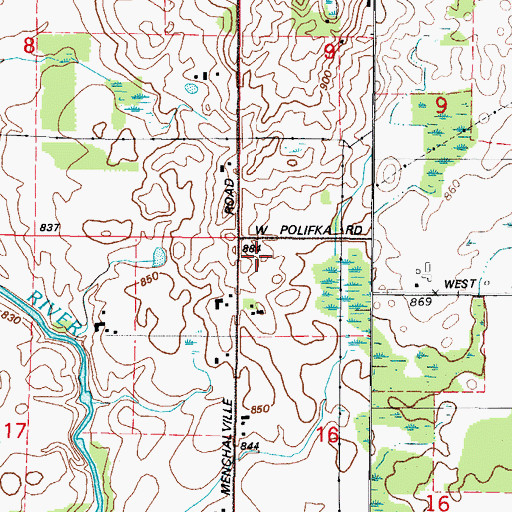 Topographic Map of Ohearn Dairy Farm, WI