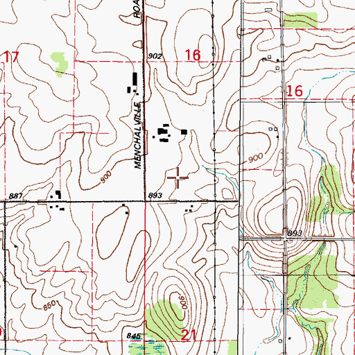 Topographic Map of Royal Blue Farms, WI
