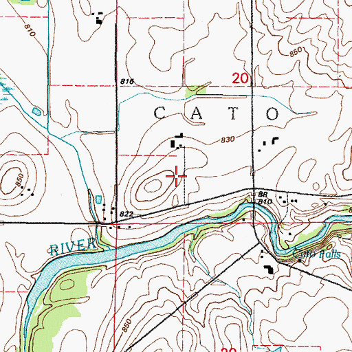 Topographic Map of Irishway Dairy Farm, WI