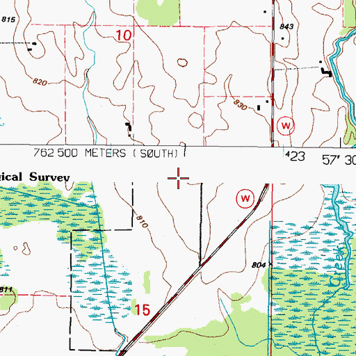 Topographic Map of Majestic Acres Dairy Farm, WI
