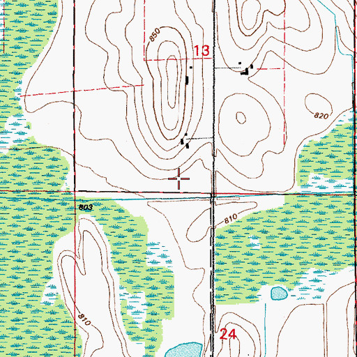 Topographic Map of Marsh Road Dairy, WI