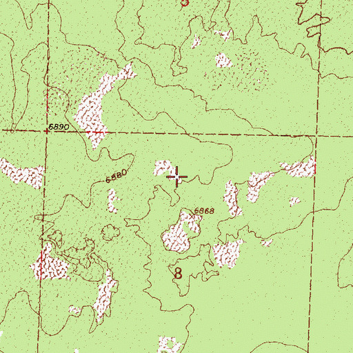 Topographic Map of Zuni Acoma Trail, NM