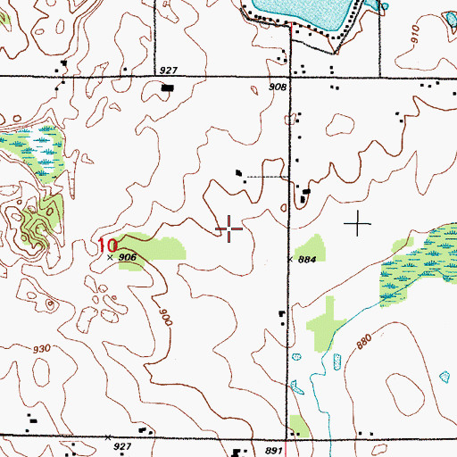 Topographic Map of Autumn Creek Farm, WI