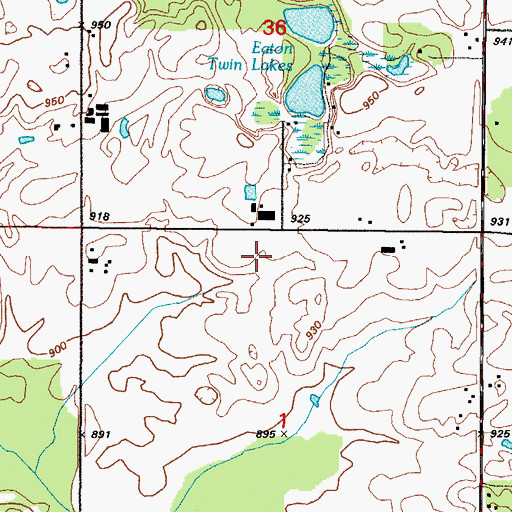 Topographic Map of Kleinhans Dairy Farm, WI