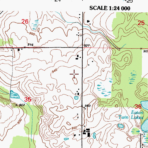 Topographic Map of Schema Farm, WI