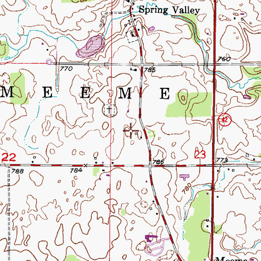 Topographic Map of Rof Lor Dairy Farm, WI
