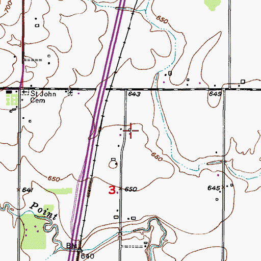 Topographic Map of Trackside Stock Farm, WI