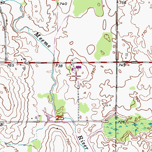 Topographic Map of Ziegler Dairy Farms, WI