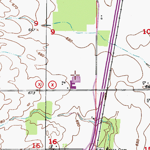 Topographic Map of Birchlawn Dairy, WI