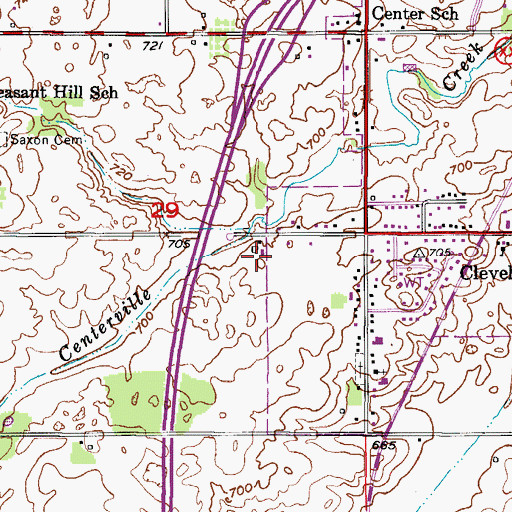 Topographic Map of North Creek Dairy Farm, WI