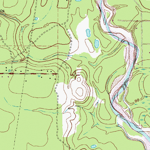 Topographic Map of Woodlands Quarry, TX