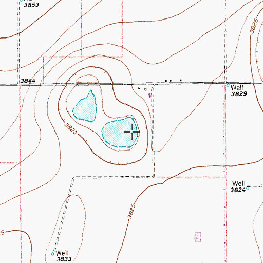 Topographic Map of Cadillac Feedyard, TX