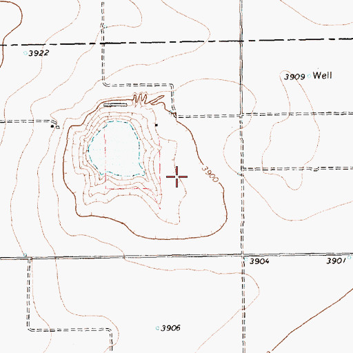 Topographic Map of Circle Three Feedyard, TX