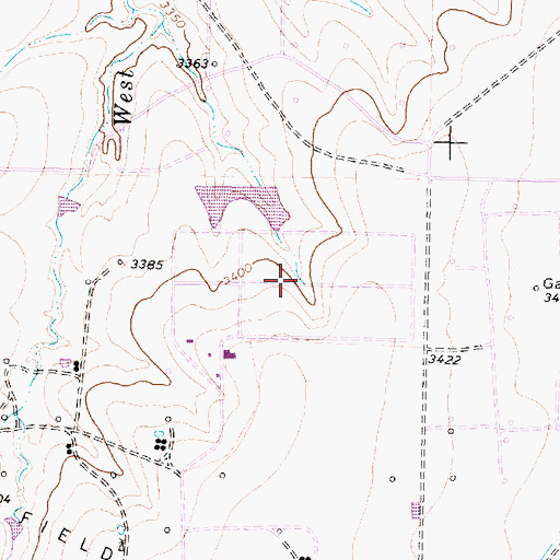 Topographic Map of Carson County Feedyard, TX