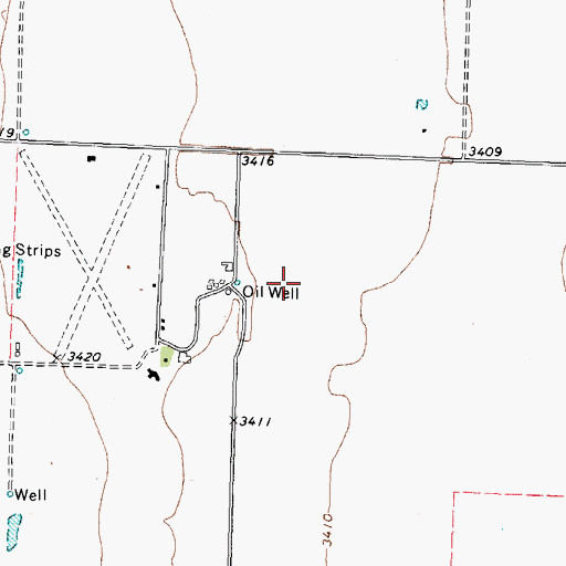 Topographic Map of Dean Cluck Feedyard, TX