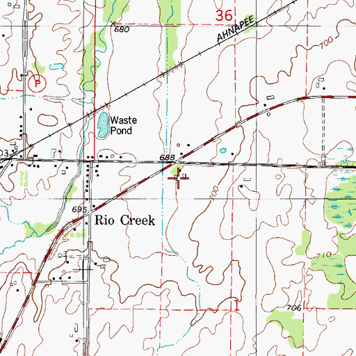 Topographic Map of El Na Farms, WI