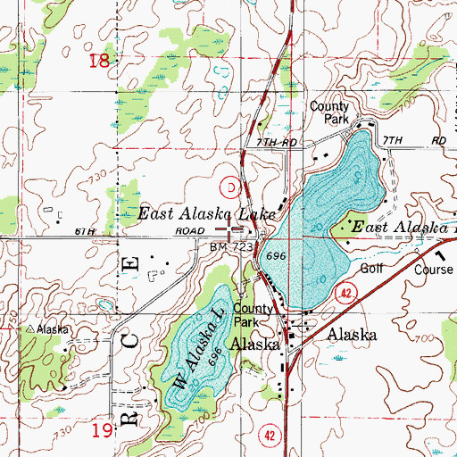 Topographic Map of Teske Farms, WI