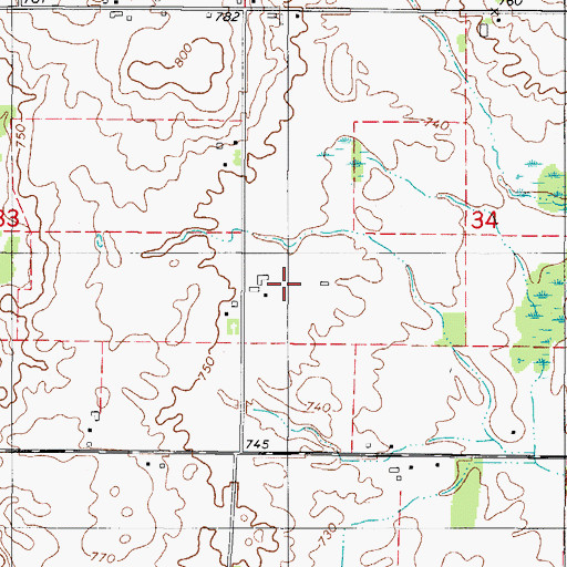 Topographic Map of Valley High Farm, WI