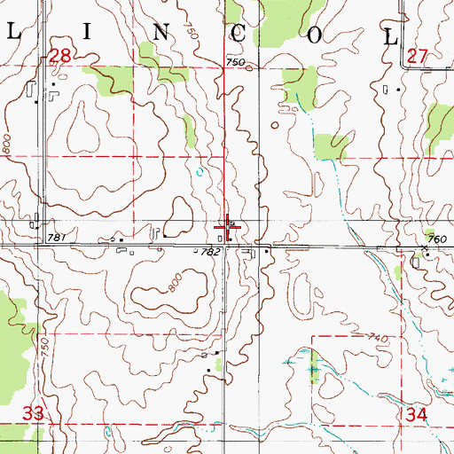 Topographic Map of Strip Valley Dairy Farms, WI