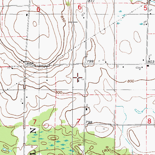 Topographic Map of C and M Farms, WI