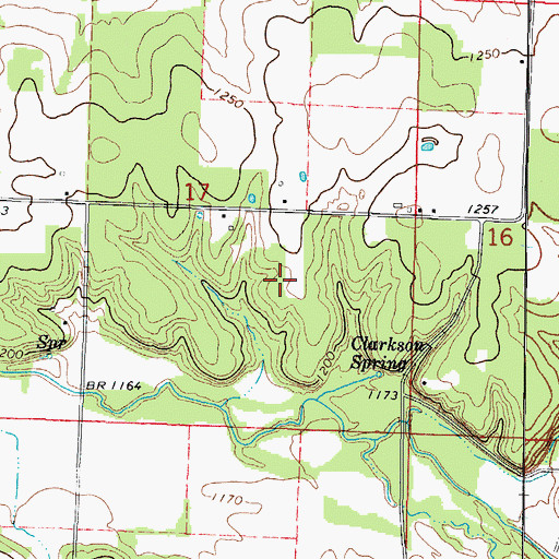 Topographic Map of Big Spring School (historical), MO
