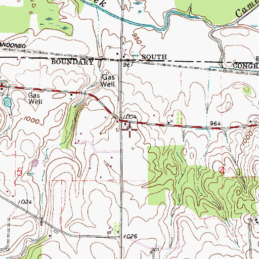 Topographic Map of McLaughlin Farms, OH