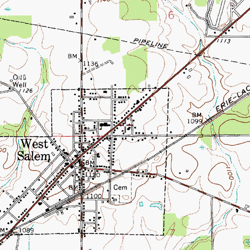 Topographic Map of Tri County Animal Clinic, OH