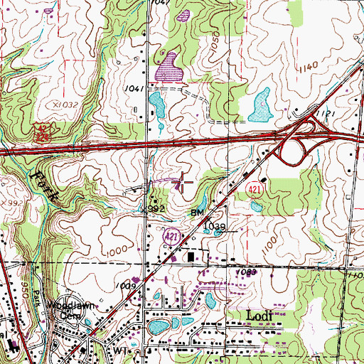 Topographic Map of Bayridge Farm, OH