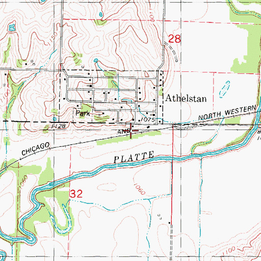 Topographic Map of Iona City (historical), MO