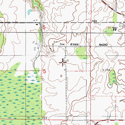 Topographic Map of Elm Grove Dairy Farm, WI