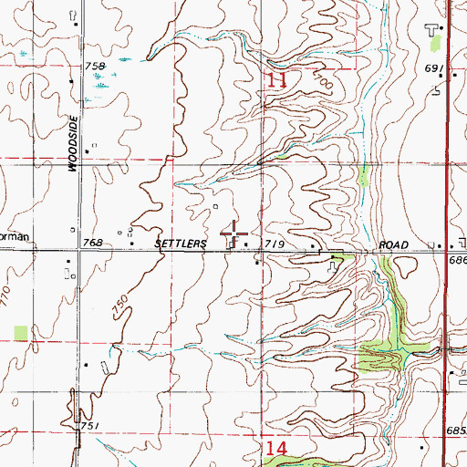 Topographic Map of Hardtke Farms, WI