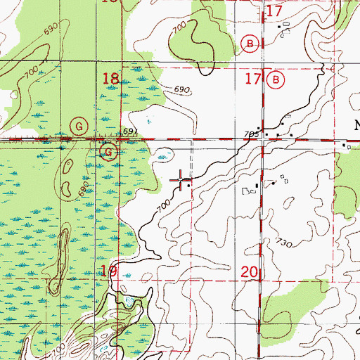Topographic Map of Rabas Dairy Farm, WI