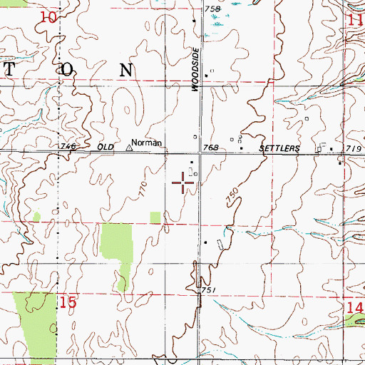 Topographic Map of Paplham Dairy, WI