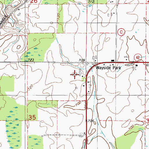 Topographic Map of Siegmund Farm, WI