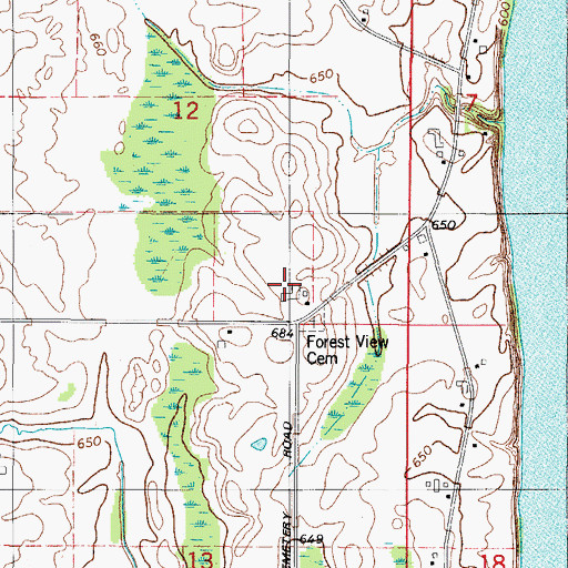 Topographic Map of Stangel Farms, WI