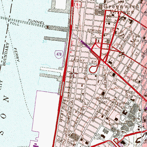 Topographic Map of Shearson Lehman Plaza, NY