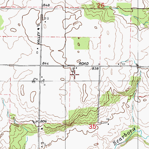 Topographic Map of Haen Acres, WI