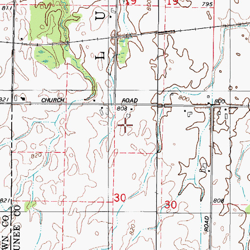 Topographic Map of Sugar Maple Dairy, WI